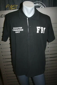 American Collection FBI Polo Shirt schwarz neu black - Picture 1 of 7