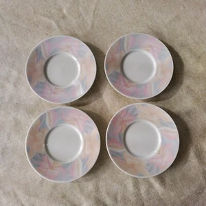 Set 4 Vintage China Pearl Saucers Sara Pattern 9030 - Picture 1 of 8