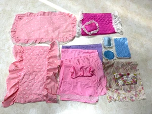 BARBIE DOLL HOUSE BEDDING 1980'S - CANOPY TOP, BEDSPREADS, PILLOWS, & SHEETS - Picture 1 of 19