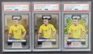 GABRIEL JESUS #32 2018 World Cup Silver Lazer Prizm PSA 10 Brazil 3x Card lot - Picture 1 of 1