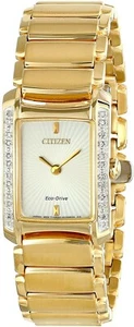 Reloj Citizen Eco-Drive Euphoria EG2962-51A esfera blanca tono dorado para mujer diamantes - Imagen 1 de 2