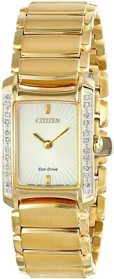 Citizen Eco-Drive Euphoria EG2962-51A Gold Tone White Dial Womens Diamond Watch - image 1 of 2