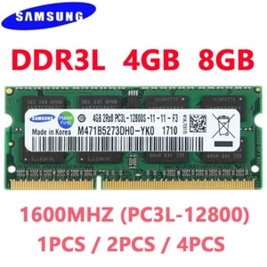 SAMSUNG DDR3 DDR3L 4GB 8GB 16GB 1600 PC3L-12800 Laptop Memory RAM SODIMM 204-Pin - Picture 1 of 18