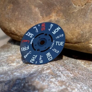 Original Seiko Black Day Wheel Disc 3 Uhr von 7S36 Englisch + Arabisch ~ US-Verkäufer - Bild 1 von 7