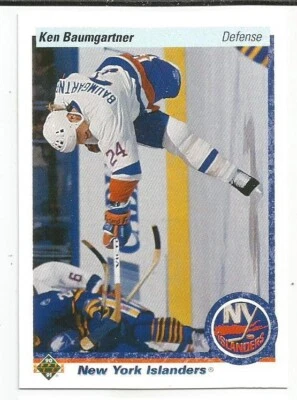 KEN BAUMGARTNER 1990-91 UPPER DECK ROOKIE CARD MINT CONDITION - Image 1 of 2