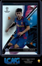 2021-22 Topps Finest UEFA UCL Soccer Refractor Card Yusuf Demir Rookie RC