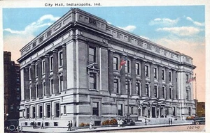 Postal del Ayuntamiento de Indianápolis Indiana - Imagen 1 de 2