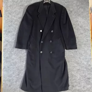 Vintage Loro Piana 100% Cashmere Mens Overcoat Size 40S Nordstroms Black - Picture 1 of 15