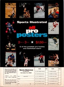 1970 SPORTS ILLUSTRATED Print Ad expired Order Form For All Pro Sports Posters - Picture 1 of 1