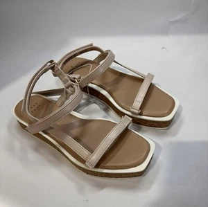 Women's Nova Sporty Cork Platform Sandals - A New Day White 5 - Picture 1 of 6