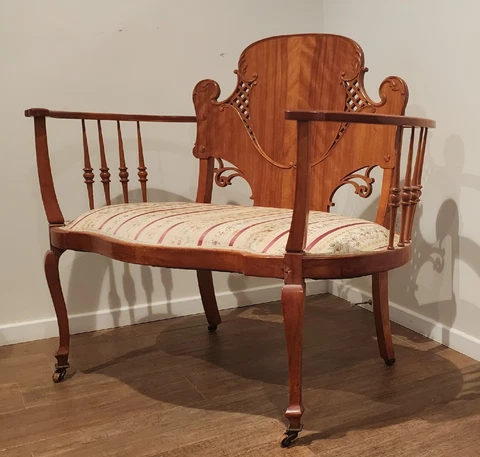 Settee & Chair 19th Victorian, San Francisco Antiques, Provenance, OConnell 1887 Cover