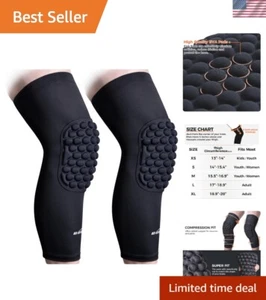 Moisture-Wicking Knee Pads for Sports - Non-Slip Black Sleeve for Youth & Adults - Picture 1 of 11
