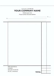 One Invoice Book Personalised A4 50 sets Duplicate NCR COLOUR - Receipt Book - Picture 1 of 2