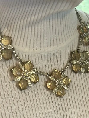 Белый дом черный рынок заявление ошейник ожерелье янтарь хрустальные стразы - Изображение 1 из 4