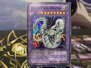Yugioh Cyber Twin Dragon CRV-EN035 Super Rare Unlimited NM - Picture 1 of 3