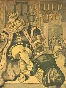 Mother Goose Nursery Rhymes Antique Paper Book McLoughlin Bros New York - Picture 1 of 9