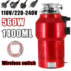 1400ML Sink Garbage Disposal Kitchen Food Waste Disposer Grinding 3600RPM 560W - Picture 1 of 14