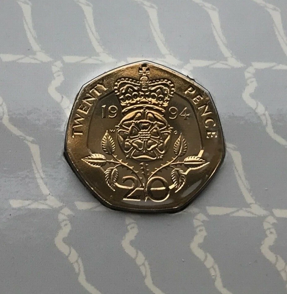Simply Coins~ 1994 TWENTY 20 PENCE COIN BRILLIANT UNCIRCULATED BU - Image 1 of 3