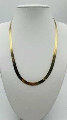 Collana Donna In Argento 925 Laminato Dorato Con Moschettone Finale,peso 9,9 - Immagine 1 di 4