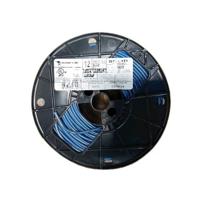 NEW! ENCORE COPPER THHN 12 SOLID - BLUE 105100804060 - 500FT - Image 1 of 2