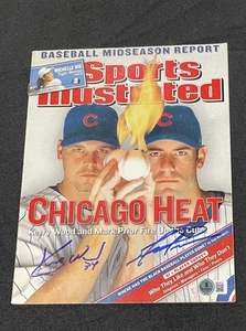 Note Condition Cubs Kerry Wood Mark Prior dual signed no label SI 2003 Beckett - Picture 1 of 3