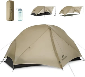 Naturehike Mongar UL 1 Person Khaki Tent Backpacking 15D Ultralight 1.5kg 3 Seas - Picture 1 of 13