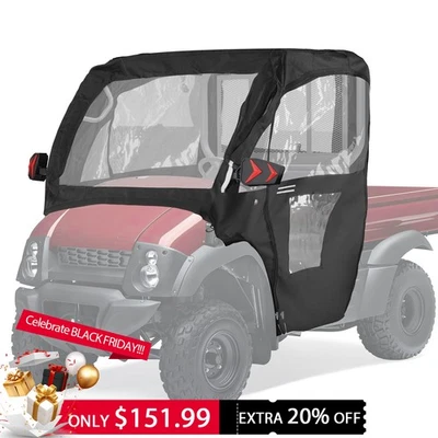 UTV Cabin Cab Enclosure Set for Kawasaki Mule 600 610 4x4 XC 2005-2016 - Image 1 of 4
