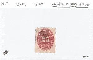 Mexiko #189 25c Scharlachrot, 12x12 "Zahlen" gebraucht 1887 - Bild 1 von 1