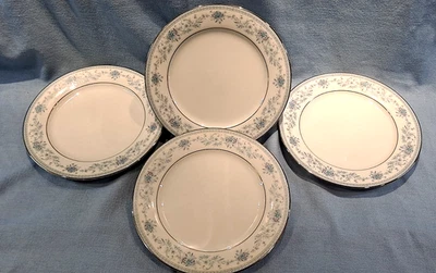 Noritake Blue Hill 2482 Contemporary Fine China Salad Plates 8 3/8"