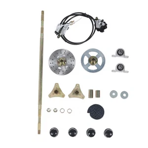 Go Kart Rear Live Axle Kit Axle Sprocket Chain Brake Disc For 50cc 70cc 90cc ATV - Picture 1 of 12