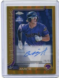 2025 Topps Pro Debut Billy Amick Gold Chrome Refractor Auto Autograph #29/50 - Bild 1 von 2