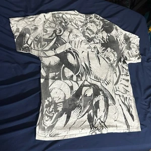 Vintage Marvel Comic Images X-Men Shirt All Over Print Wolverine Gambit RARE - Picture 1 of 12
