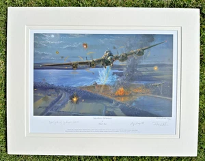 WW2 RAF "DAMBUSTERS NIGHT OF HEROES" COLOURED PRINT, MOHNE DAM ARTIST PROOF - Picture 1 of 5