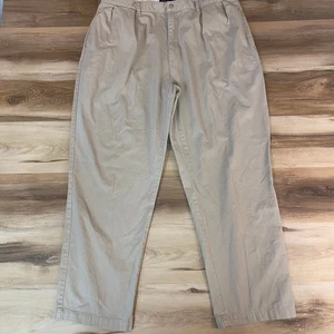 Polo Ralph Lauren Andrew Pant Mens 42x32 Khaki Cotton Pleated Chino Pants - Picture 1 of 9