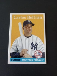 CARLOS BELTRAN NEW YORK YANKEES 2016 TOPPS THROWBACK THURSDAY #10 TBT - Picture 1 of 3