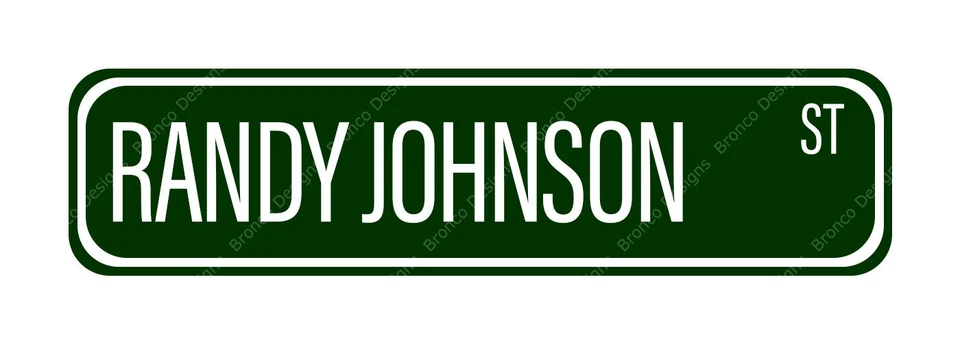 Randy Johnson - 24" x 6" Aluminum Street Sign- Seattle Mariners MLB Diamondbacks - Image 1 of 1