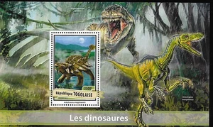 #30125A TOGO 2017 PREHISTORIC FAUNA DINOSAURS SOUVENIR SHEET YV BL 1233 MNH - Picture 1 of 2