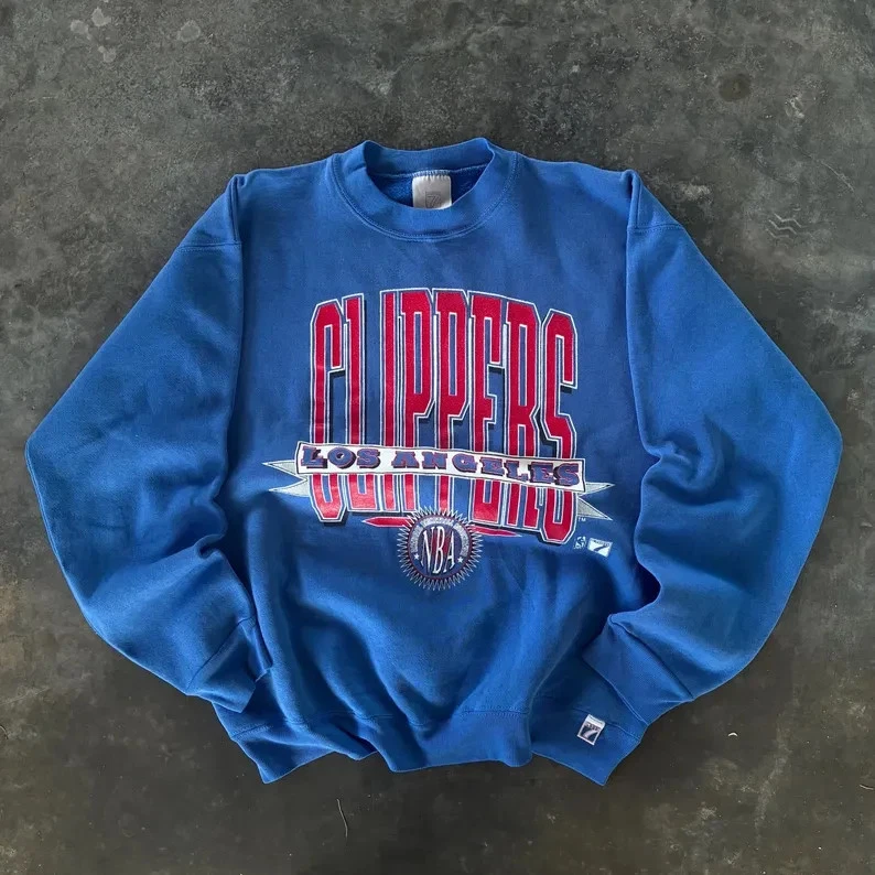 Clippers basketball champions logo royal color crewneck sweatshirt VK05307 - Image 1 of 1