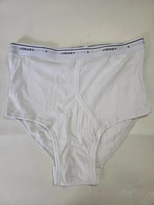 Jockey Men's Logo Waistband White Briefs Underwear Size 40 - Picture 1 of 3