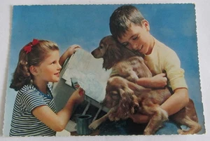 Cartolina d'epoca -  Bambini -  postcard - tarjeta - cane - Picture 1 of 1