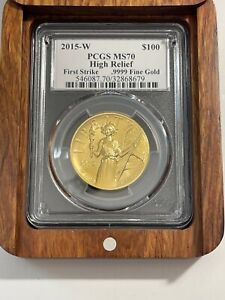 Unique, Rare, 2015-W $100 GOLD "WINGED LIBERTY" PCGS MS70FS FIRST STRIKE (#67)