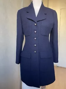 CHANEL MANTEL TWEED VINTAGE. Perfekter Zustand. Futter Logo CC - Bild 1 von 9