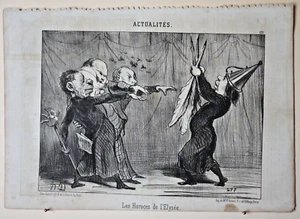 Original Honore DAUMIER lithograph, Le Charivari, 1851, 14" x 9 3/4"  - 244 - Picture 1 of 1