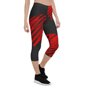 Valentines Day, Love, Red Heart, Heart, Capri Leggings - Picture 1 of 36