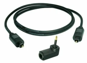 1m SunshineTronic Toslink Kabel + 3,5mm Klinken-Adapter 90°-Winkelstecker AC04 - Bild 1 von 1