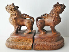 Mid-Century Jaru California Ceramic Foo Dogs Sculptural Bookends
