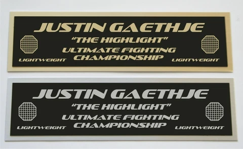 Justin Gaethje UFC nameplate for signed mma gloves photo case Cover