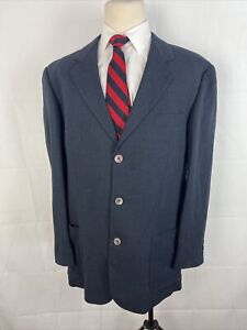 Hugo Boss Men's Navy Blue Solid Wool Blazer 46L $2,195