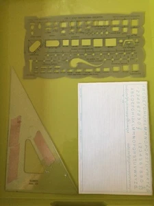 KASSELBEFESTIGUNG BLINKER #101 Architekt Zeichenschablone + Leitz RECHTWINKLIG - Bild 1 von 7