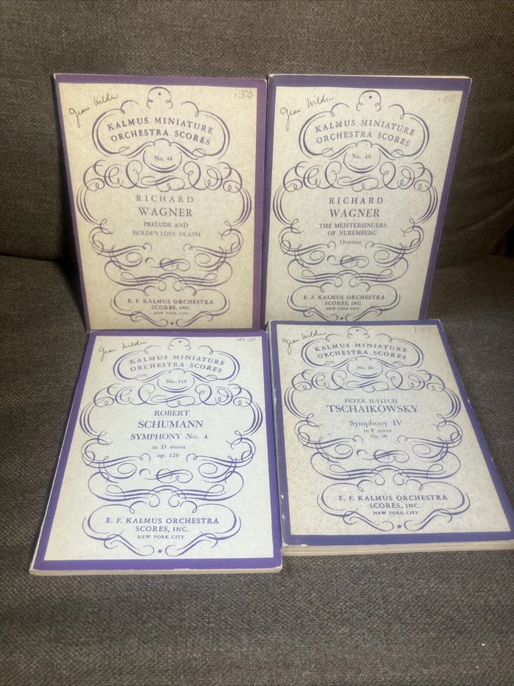 Four Kalmus Miniature Orchestra Scores (Saint-Saëns, Bizet, Mussorgsky) - Image 1 of 1